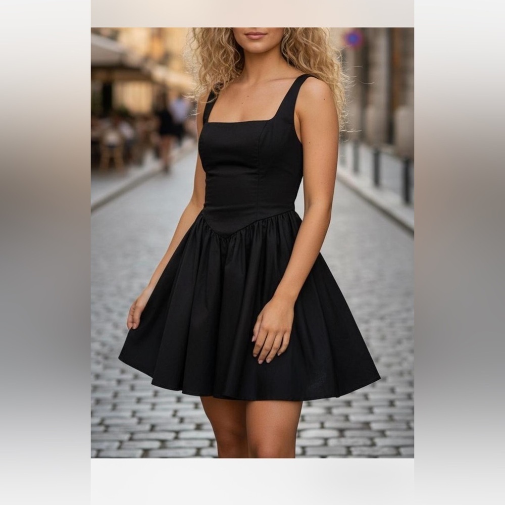 Princess Polly Black Straplie Mini Dress
